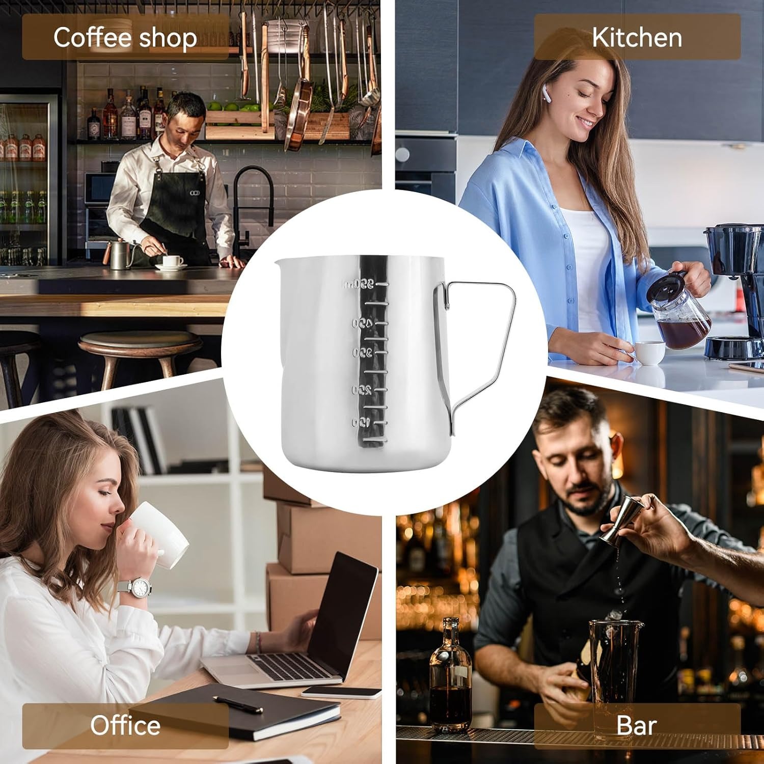 Jarra para Espumar Leche, Jarr - Milk Steaming Pitcher reseña y precio