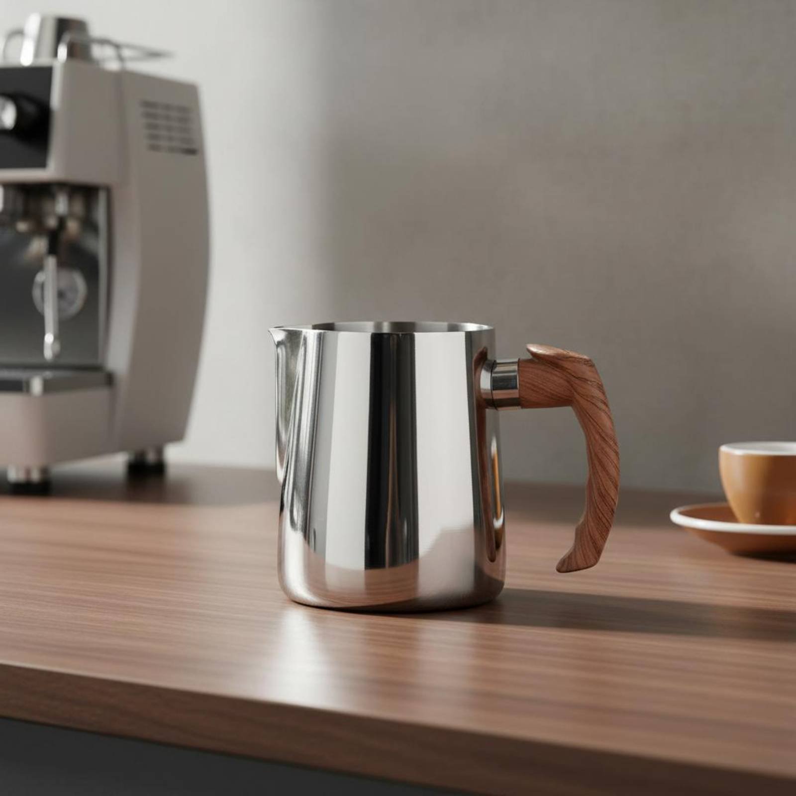 Jarra para Latte Art con mango - Milk Steaming Pitcher reseña y precio
