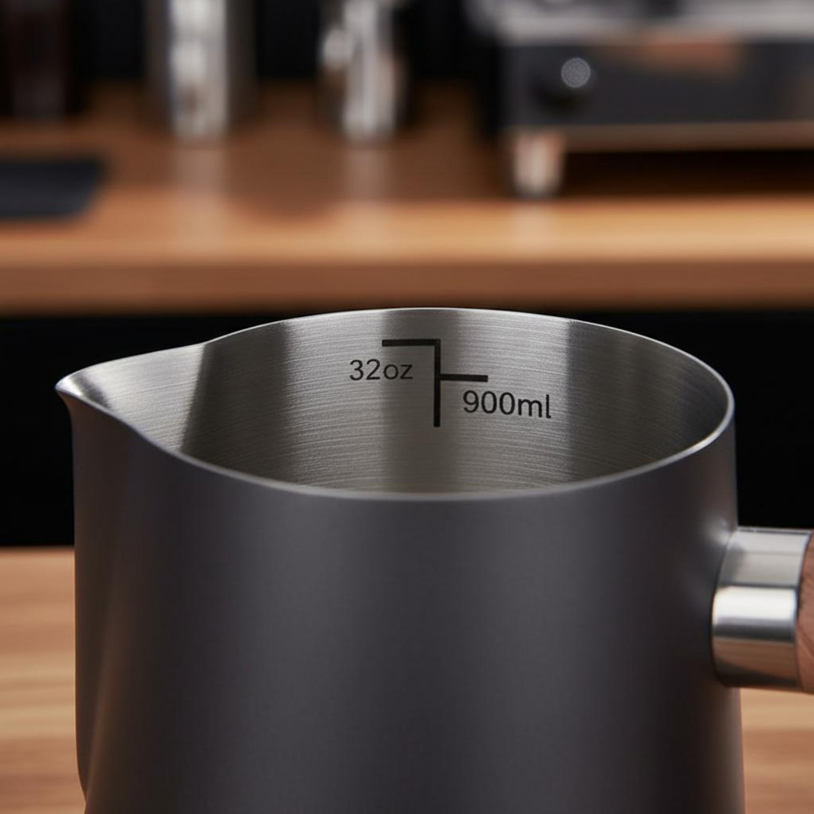 Jarra para Latte Art con mango - Milk Steaming Pitcher reseña y precio