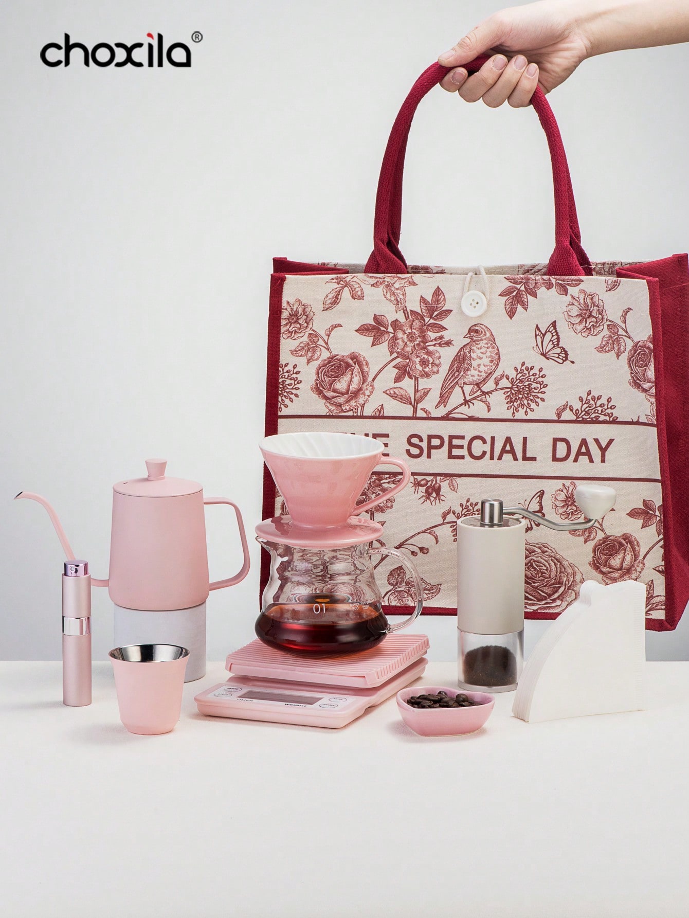 1 Juego de café rosa para vert - Coffee Equipment Kit reseña y precio