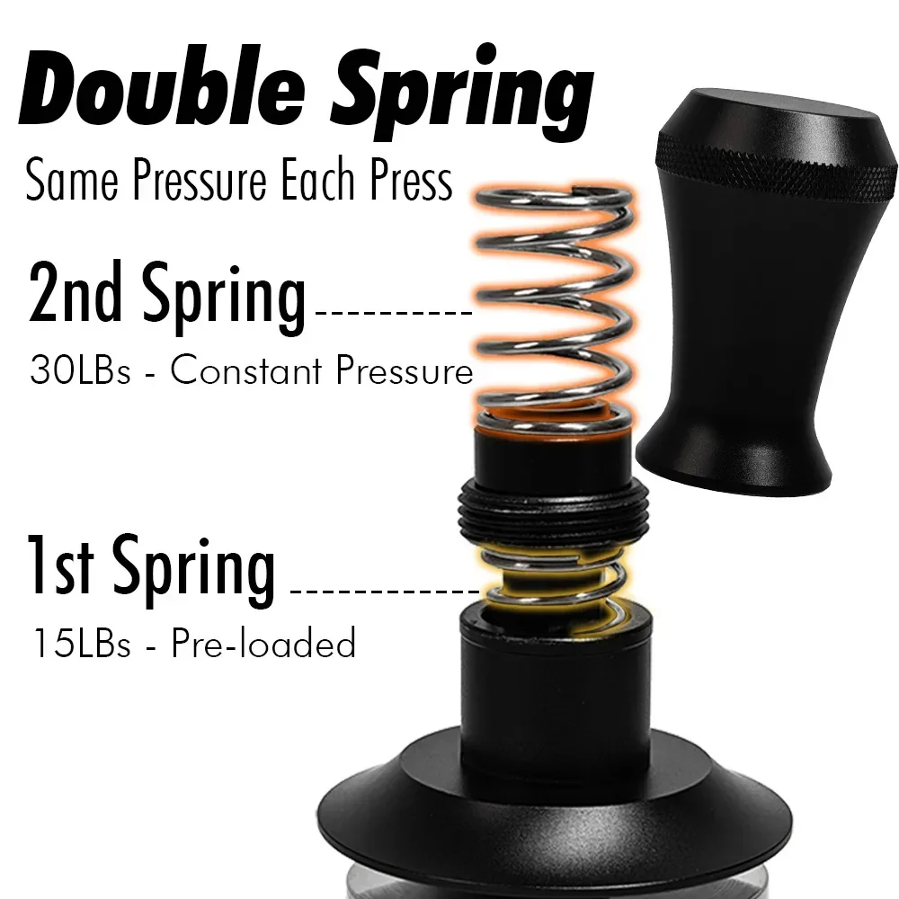 Prensa de café de 51mm, doble  - Coffee Equipment Kit reseña y precio